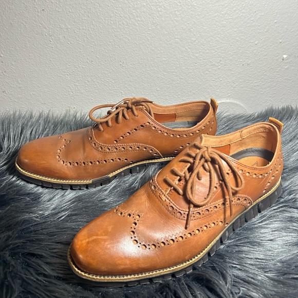 Cole Haan ZeroGrand Wingtip Oxford Dress Shoes British Size 9.5M - Picture 4 of 9